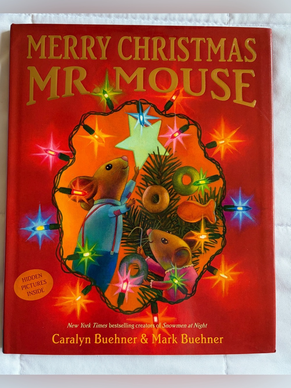 “Merry Christmas Mr. Mouse” Buehner Hardcover Book dj 2015 Children’s Storybook